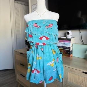 vtg gloria's fashions 80s tube top romper